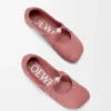 Pebble Soft ballerina in nappa lambskin Blush