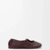 Pebble Soft ballerina in nappa lambskin Burgundy