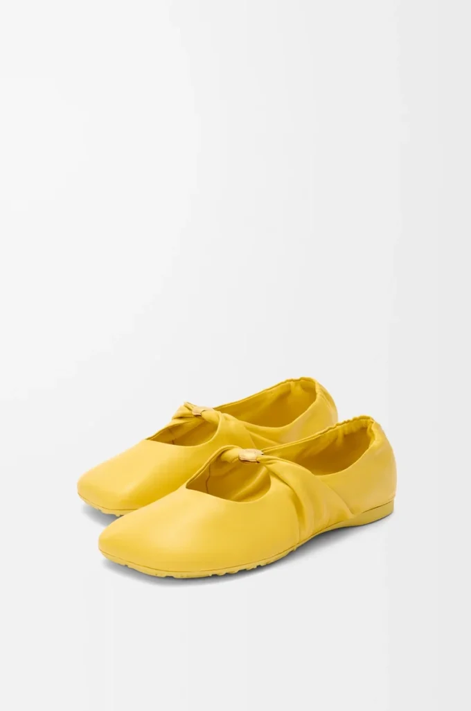 Pebble Soft ballerina in nappa lambskin Dandelion