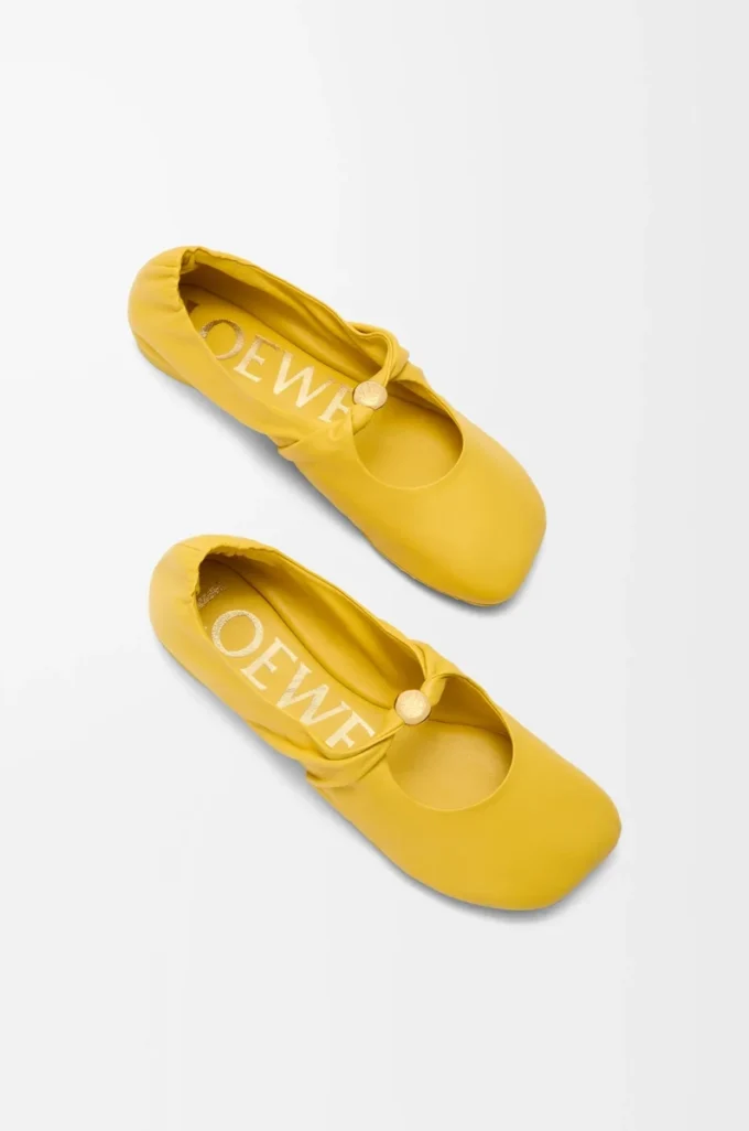 Pebble Soft ballerina in nappa lambskin Dandelion