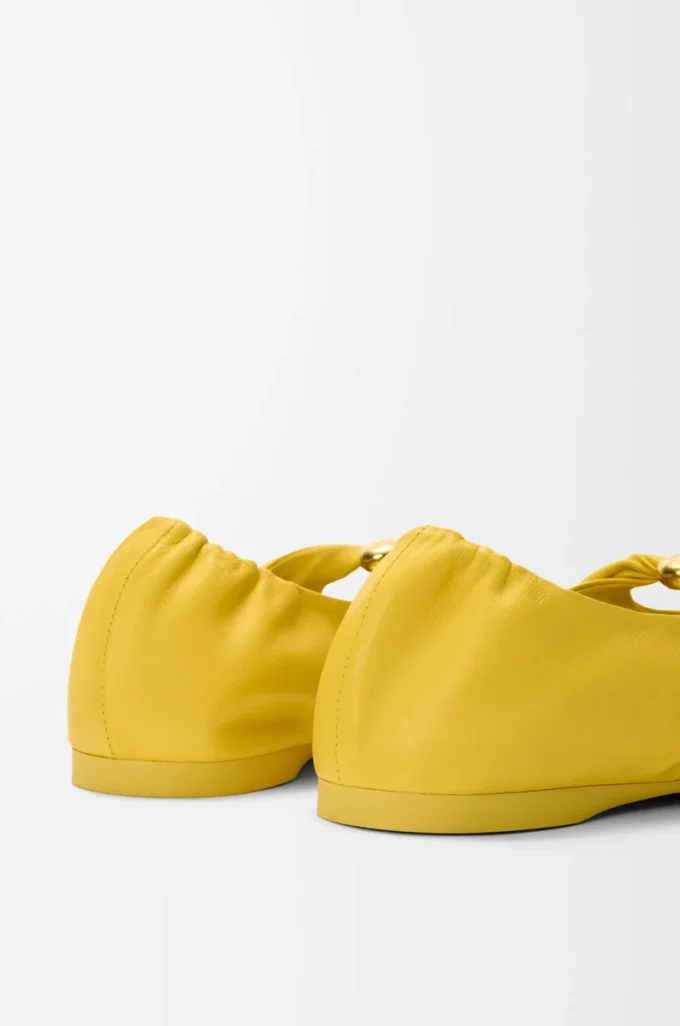 Pebble Soft ballerina in nappa lambskin Dandelion