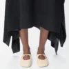 Pebble Soft ballerina in nappa lambskin Dough