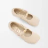 Pebble Soft ballerina in nappa lambskin Dough
