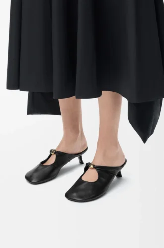 Pebble Soft mule in nappa lambskin Black