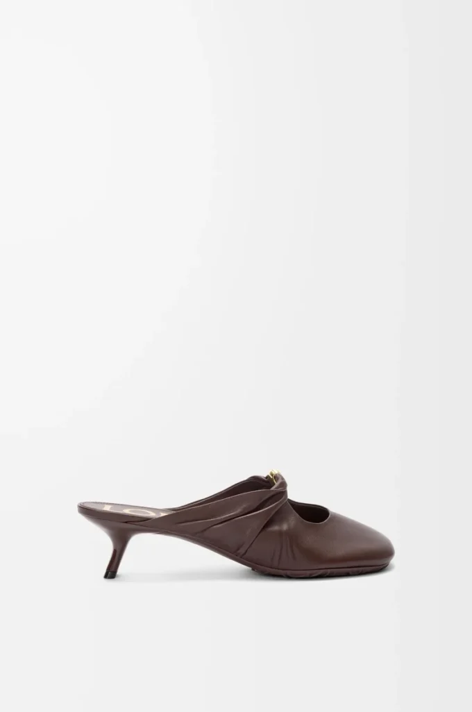 Pebble Soft mule in nappa lambskin Brownie