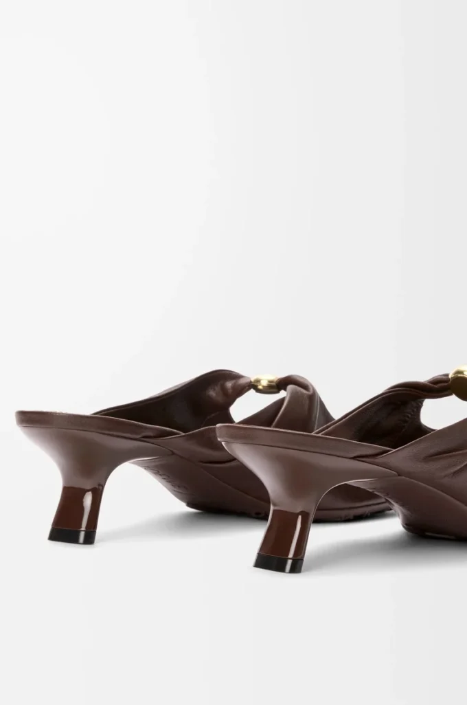 Pebble Soft mule in nappa lambskin Brownie