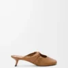 Pebble Soft mule in nappa lambskin Oak