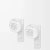 Pebble stud earrings in sterling silver and crystals Silver/White Pebble stud earrings in sterling silver and crystals Silver/White