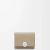 Pebble trifold wallet in pebble grain calfskin Clay