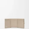 Pebble trifold wallet in pebble grain calfskin Clay