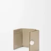 Pebble trifold wallet in pebble grain calfskin Clay