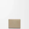 Pebble trifold wallet in pebble grain calfskin Clay