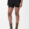 Performance shorts in technical shell Black