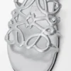 Petal Anagram slide in laminated lambskin Silver Petal Anagram slide in laminated lambskin Silver