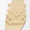 Petal Anagram slide in rhinestone-embellished suede Butter