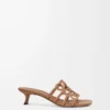 Petal Anagram slide in soft calfskin Camel