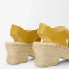 Petal espadrille platform sandal in vegetable-tanned calfskin Ochre Petal espadrille platform sandal in vegetable-tanned calfskin Ochre