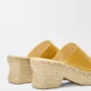 Petal espadrille platform slide in vegetable-tanned calfskin Ochre Petal espadrille platform slide in vegetable-tanned calfskin Ochre