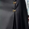 Pleated skirt in nappa lambskin Black