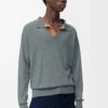 Polo sweater in wool Grey Polo sweater in wool Grey
