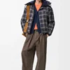 Puffer jacket in wool Dark Navy Blue Puffer jacket in wool Dark Navy Blue
