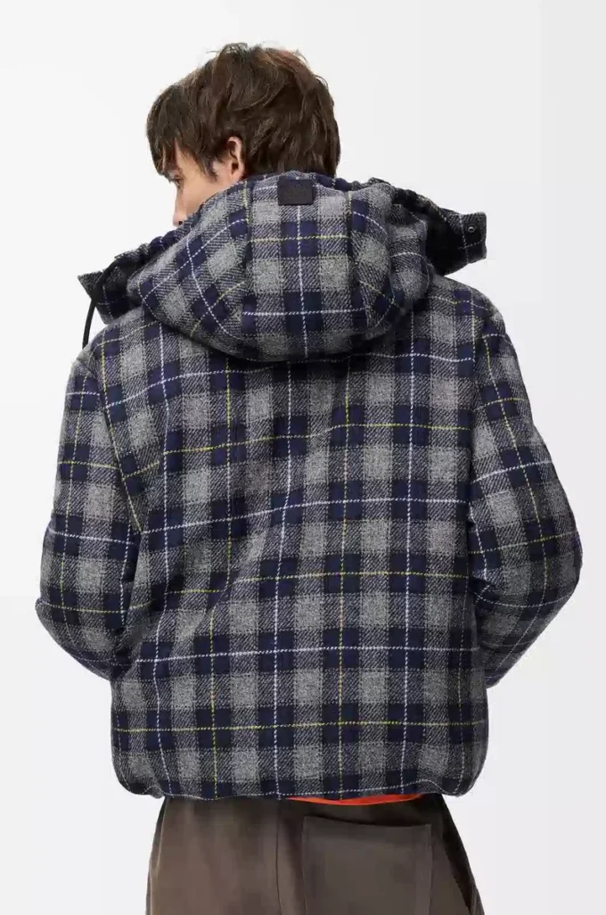 Puffer jacket in wool Dark Navy Blue Puffer jacket in wool Dark Navy Blue
