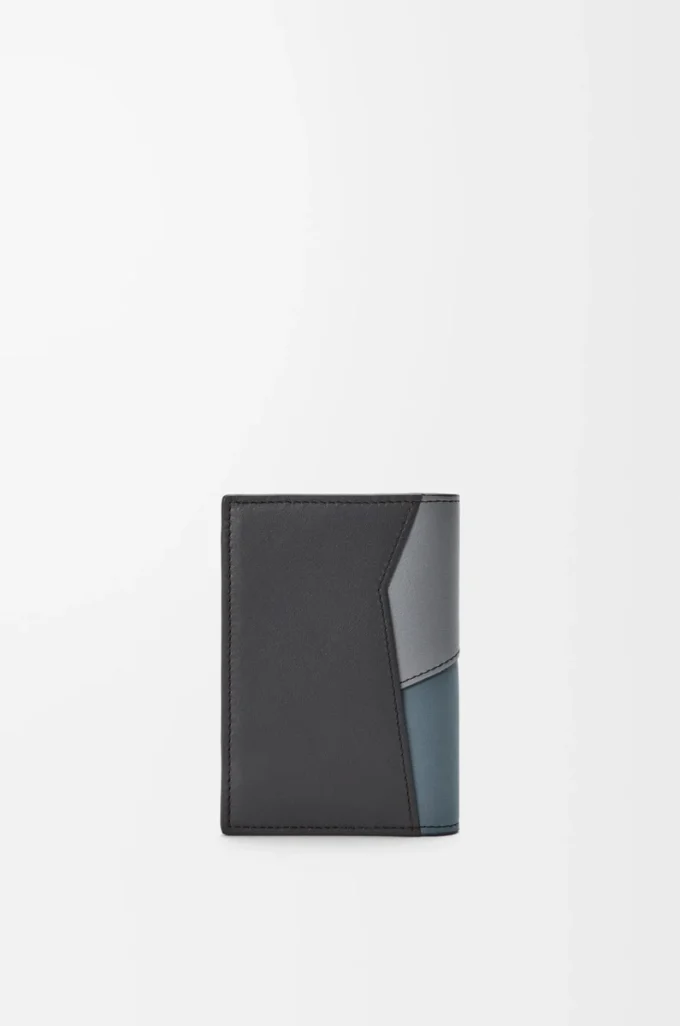 Puzzle bifold cardholder in classic calfskin Asphalt Grey/Storm Blue Puzzle bifold cardholder in classic calfskin Asphalt Grey/Storm Blue
