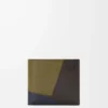 Puzzle bifold coin wallet in classic calfskin Olive/Dark Brown Puzzle bifold coin wallet in classic calfskin Olive/Dark Brown