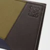 Puzzle bifold coin wallet in classic calfskin Olive/Dark Brown Puzzle bifold coin wallet in classic calfskin Olive/Dark Brown
