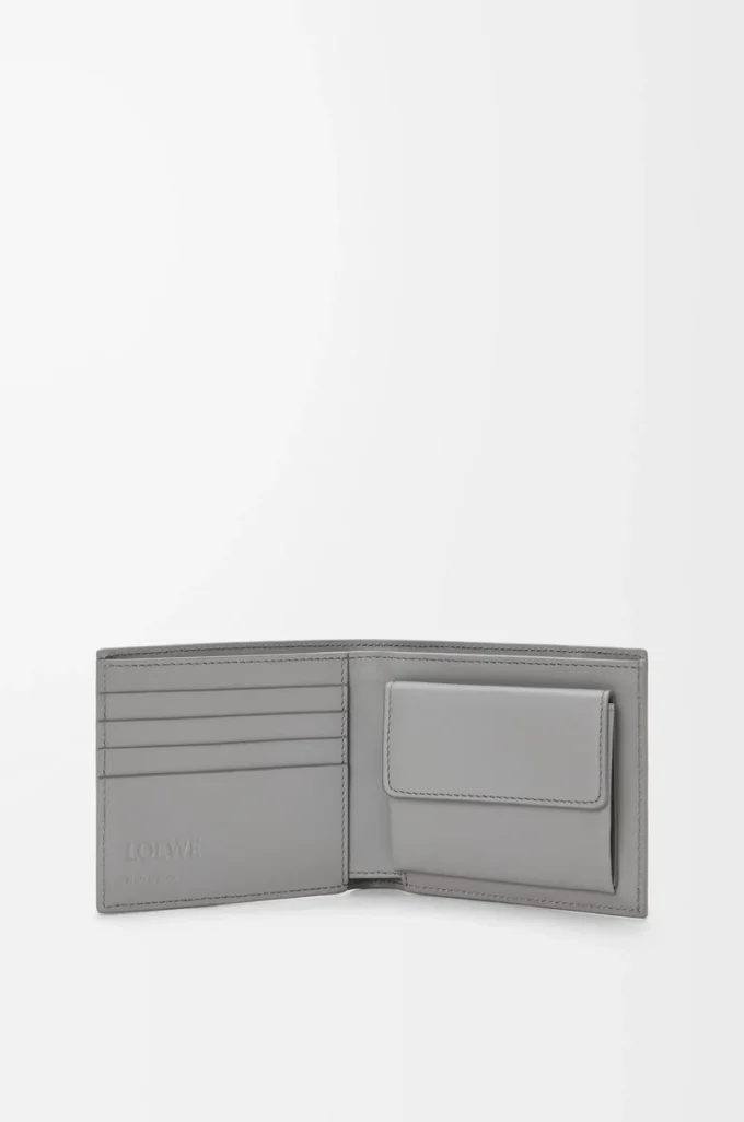 Puzzle bifold coin wallet in classic calfskin Winter Brown/Ash Grey Puzzle bifold coin wallet in classic calfskin Winter Brown/Ash Grey