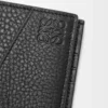 Puzzle bifold coin wallet in supple grained calfskin Black