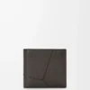 Puzzle bifold coin wallet in supple grained calfskin Dark Grey Puzzle bifold coin wallet in supple grained calfskin Dark Grey