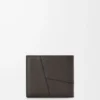 Puzzle bifold coin wallet in supple grained calfskin Dark Grey Puzzle bifold coin wallet in supple grained calfskin Dark Grey