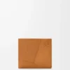 Puzzle bifold coin wallet in supple grained calfskin Light Canyon Brown