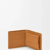 Puzzle bifold coin wallet in supple grained calfskin Light Canyon Brown