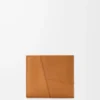 Puzzle bifold coin wallet in supple grained calfskin Light Canyon Brown