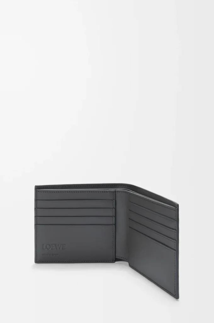 Puzzle bifold wallet in classic calfskin Asphalt Grey/Storm Blue Puzzle bifold wallet in classic calfskin Asphalt Grey/Storm Blue