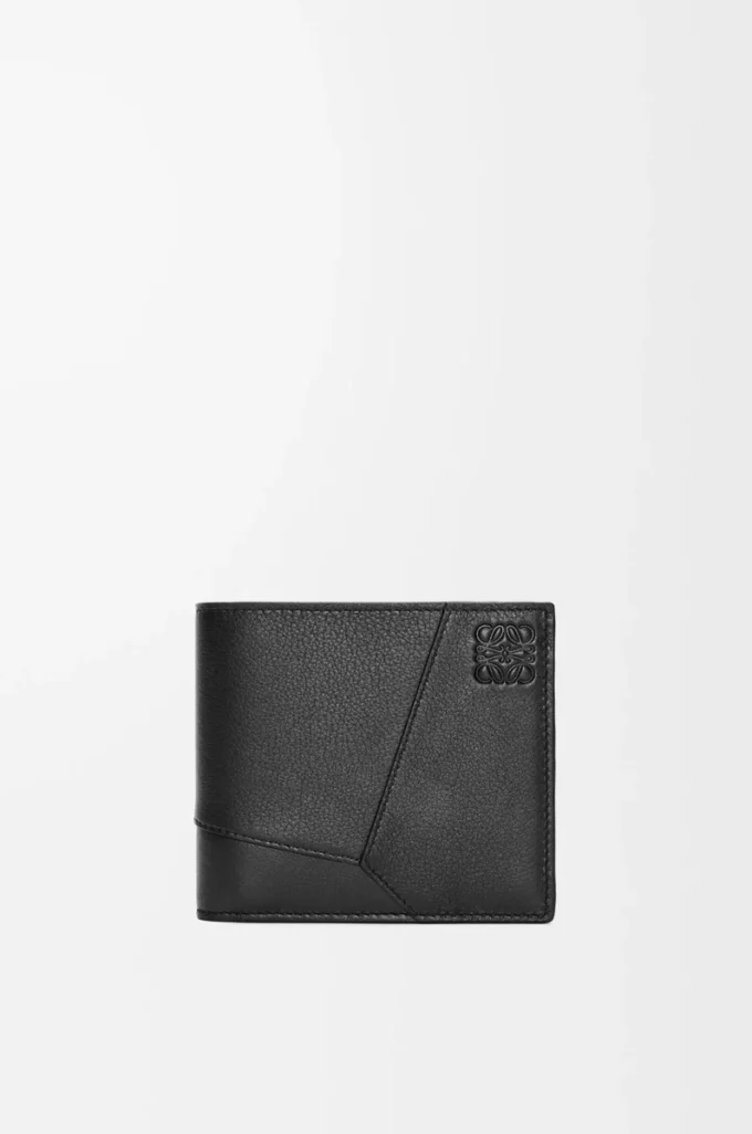 Puzzle bifold wallet in classic calfskin Black Puzzle bifold wallet in classic calfskin Black
