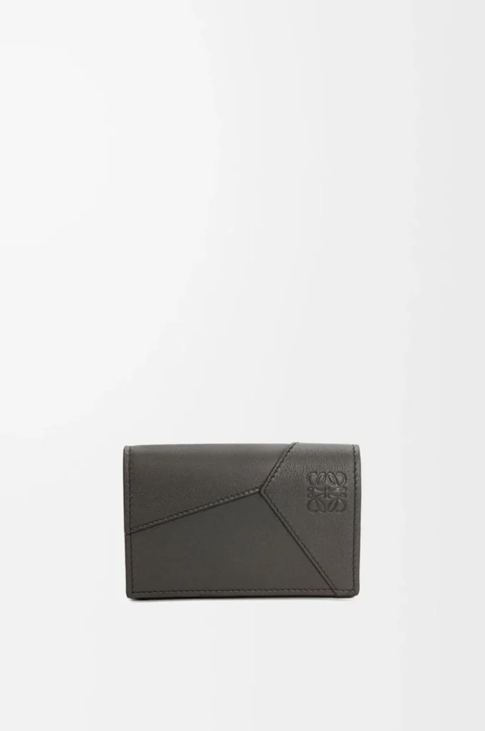 Puzzle business cardholder in classic calfskin Dark Grey Puzzle business cardholder in classic calfskin Dark Grey