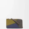 Puzzle coin cardholder in classic calfskin Olive/Dark Brown Puzzle coin cardholder in classic calfskin Olive/Dark Brown