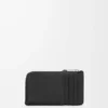 Puzzle coin cardholder in supple grained calfskin Black