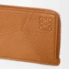 Puzzle coin cardholder in supple grained calfskin Light Canyon Brown