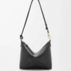 Puzzle Fold pouch in shiny nappa calfskin Black