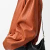 Puzzle Fold pouch in shiny nappa calfskin Black
