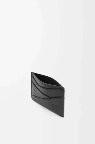 Puzzle plain cardholder in classic calfskin Black