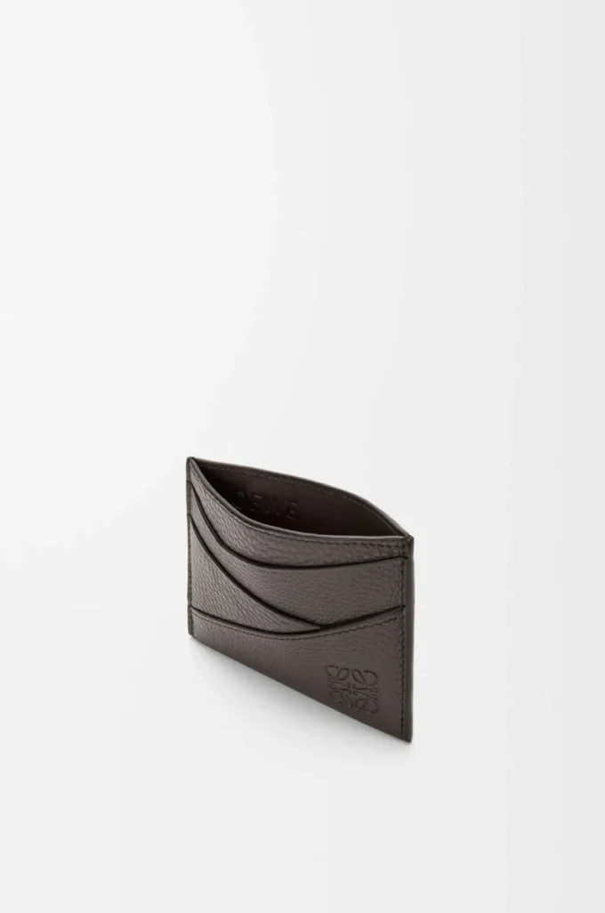 Puzzle plain cardholder in supple grained calfskin Dark Grey Puzzle plain cardholder in supple grained calfskin Dark Grey