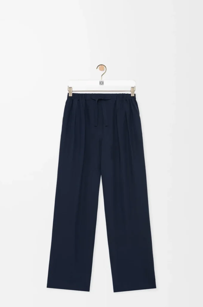 Pyjama trousers in silk Navy Blue Pyjama trousers in silk Navy Blue