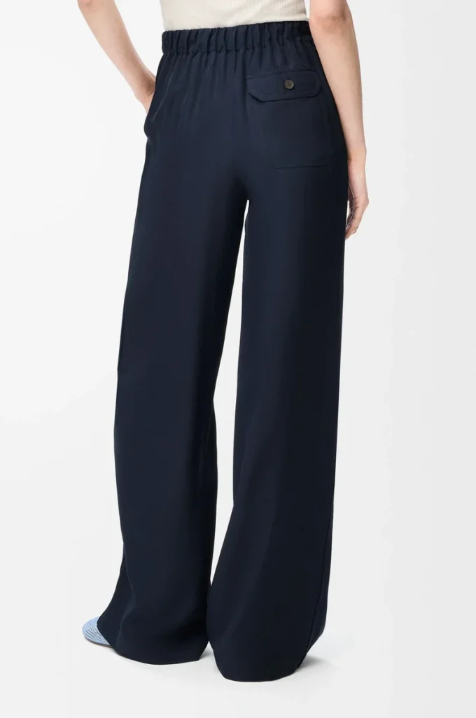 Pyjama trousers in silk Navy Blue Pyjama trousers in silk Navy Blue