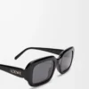 Rectangular Slim sunglasses Black