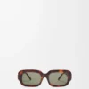 Rectangular Slim sunglasses Havana
